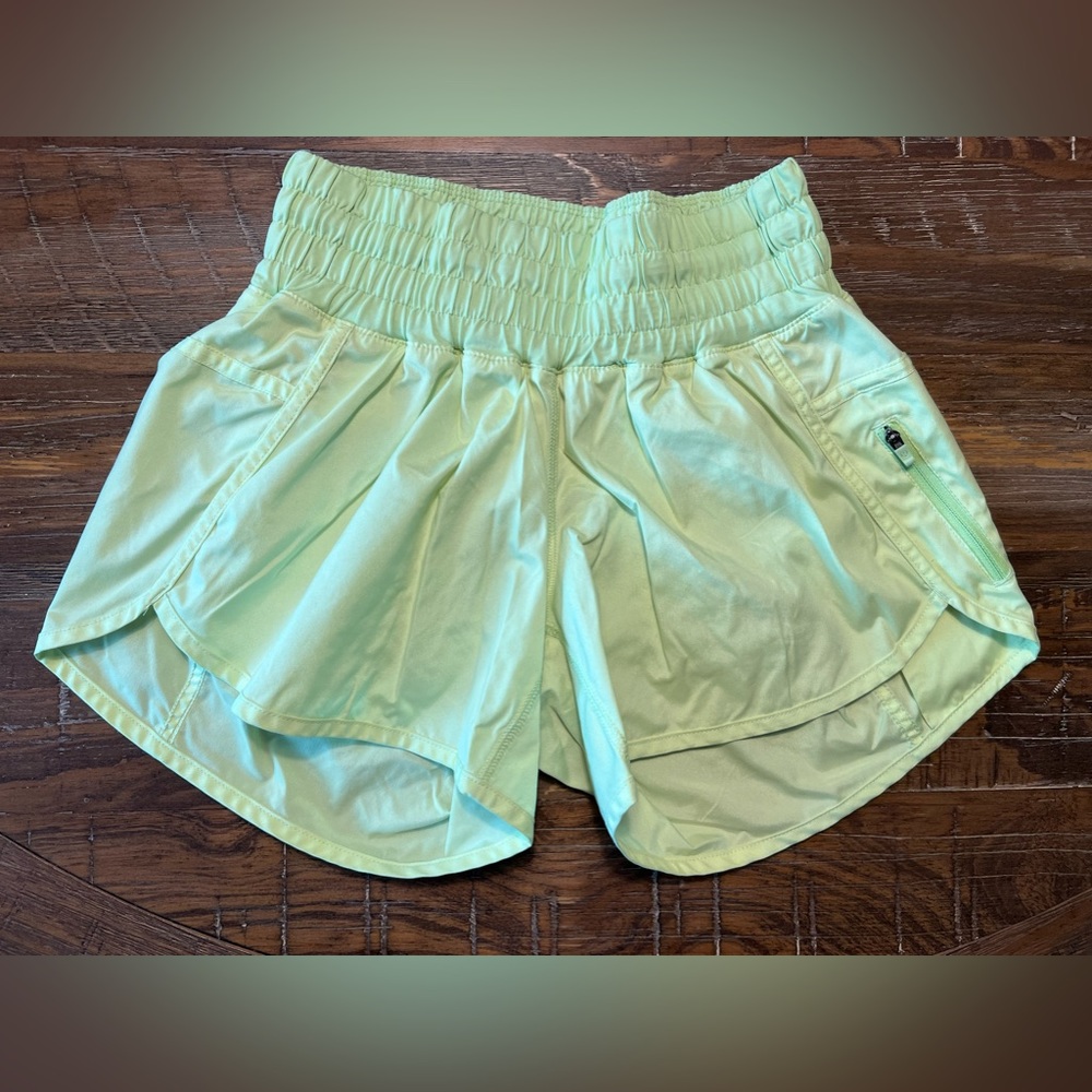 Lululemon track that short. Size 6. Lime green.